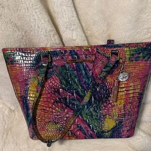 Colorful Brahmin Embossed Bag